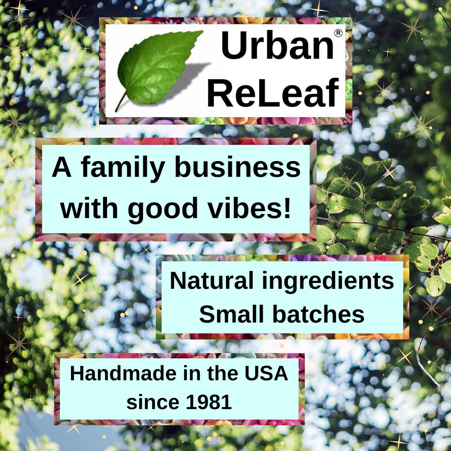 Urban ReLeaf Hippie Salve evokes 60s feminine vibe and calming botanical notes