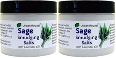 Urban ReLeaf Sage Smudging Salts lavender oil pack for smokeless cleansing rituals