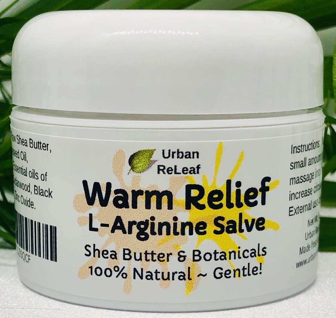 Urban ReLeaf Warm Relief salve bottle for a soothing warming massage.