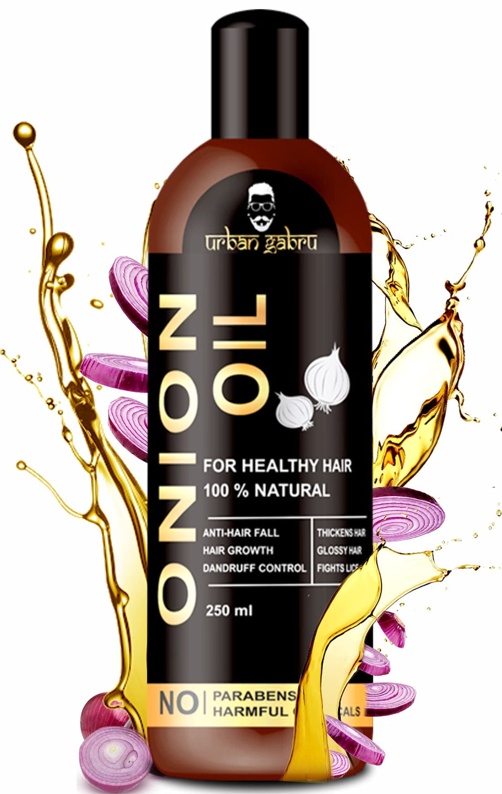 Urbangabru Onion Oil bottle pour for scalp nourishment and hair care