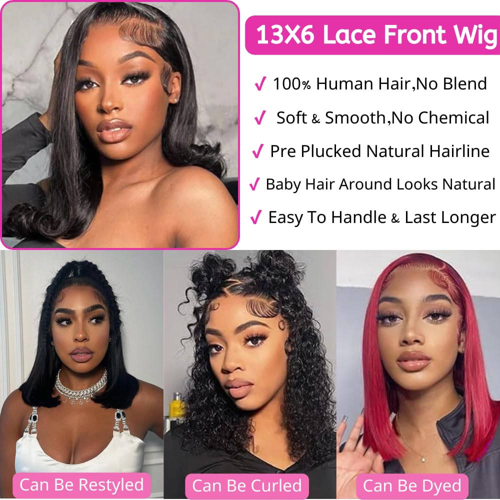 Urbansister 14-inch short bob wig with baby hairs preplucked