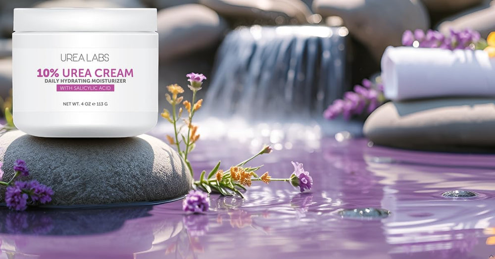Applying Aloe Vera gel from Urea Labs cream for soothing care