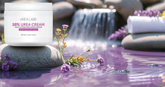 Applying Aloe Vera gel from Urea Labs cream for soothing care