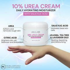 Close-up of Urea Cream 10% showing the active formula
