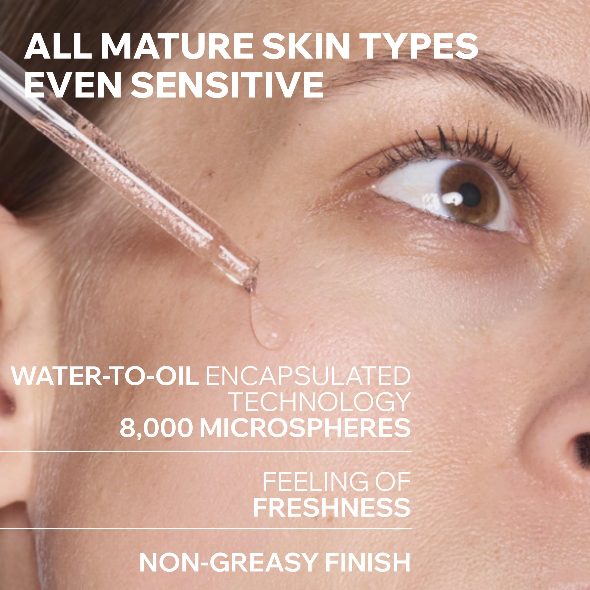 Uriage Age Absolu bottle on vanity highlighting quick absorption
