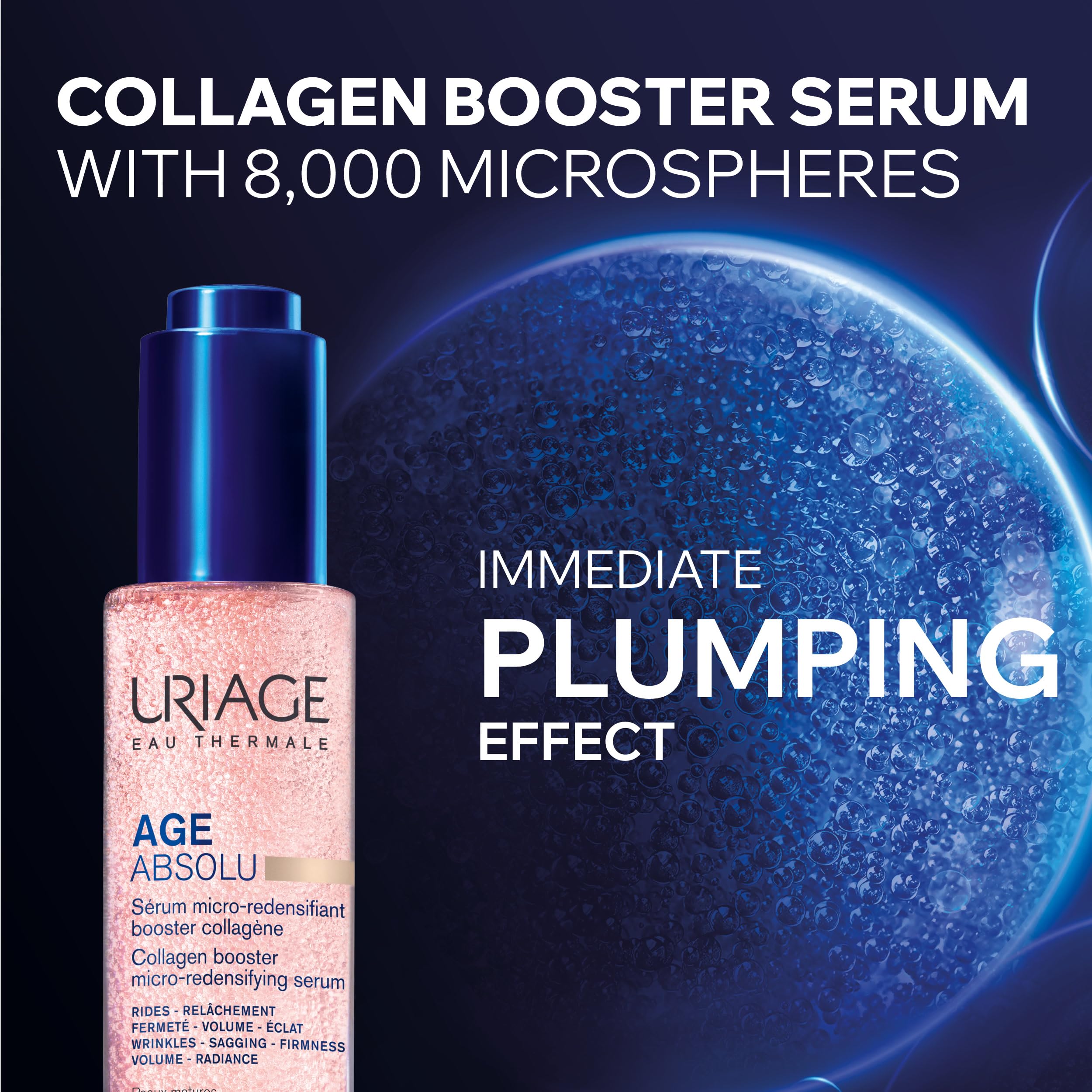 Uriage Age Absolu water-to-oil texture transforming on the skin