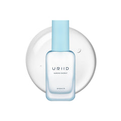 URIID Marine Energy Ampoule Essence bottle close-up showing premium packaging and deep hydration.