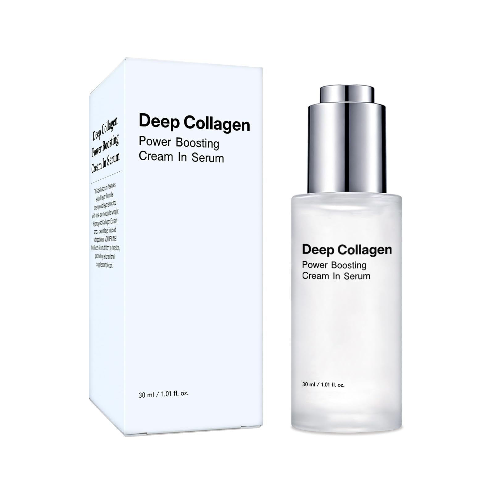 URMAX Deep Collagen Cream-Serum bottle shows hydrating anti-wrinkle action.