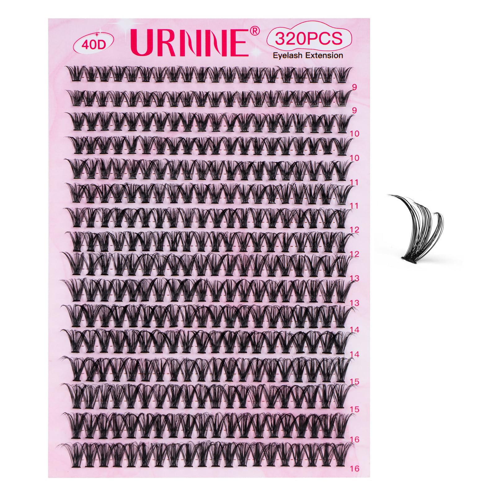 URNNE lash brush image shows tidy grooming and even product distribution.