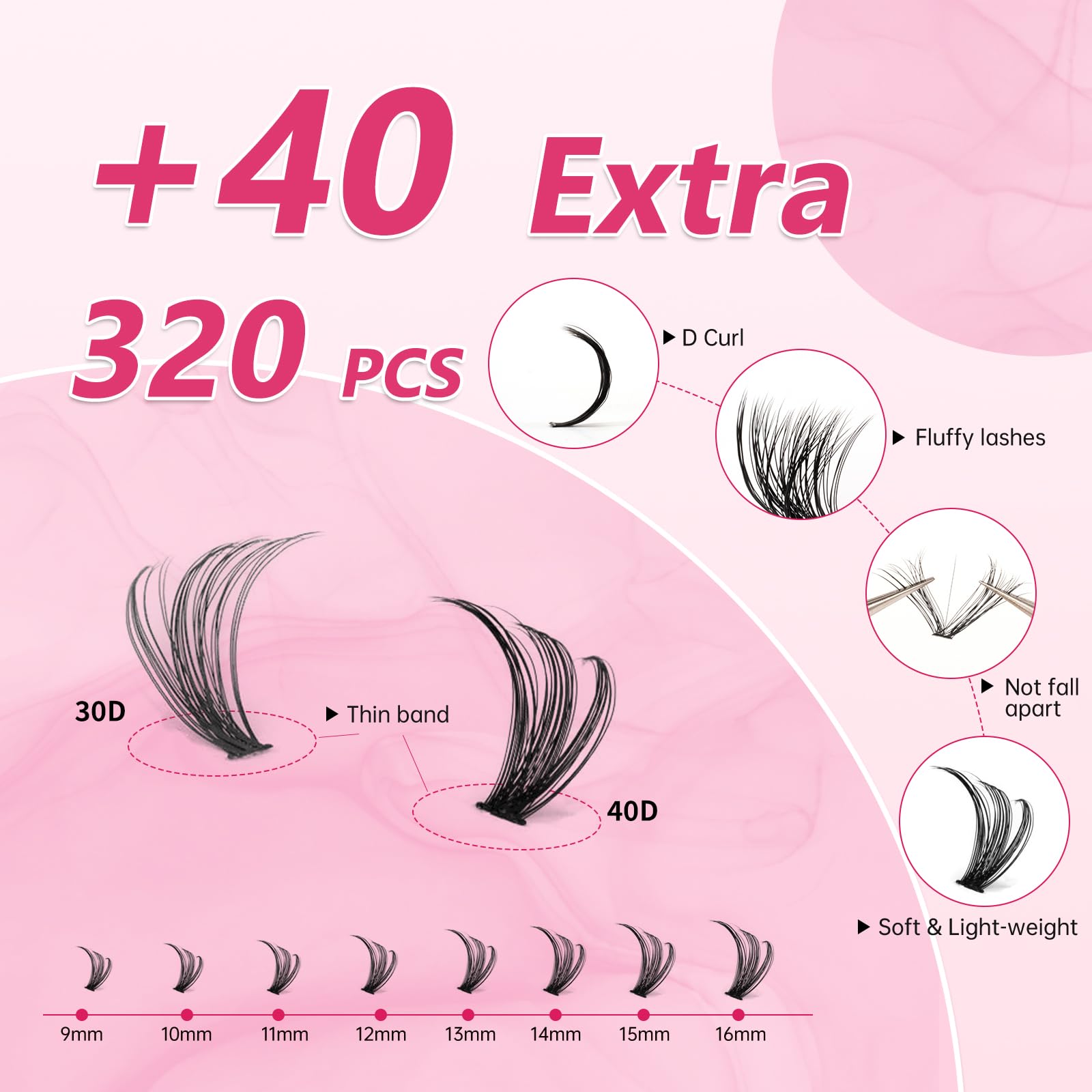 URNNE precision lash tweezers for accurate placement during DIY.