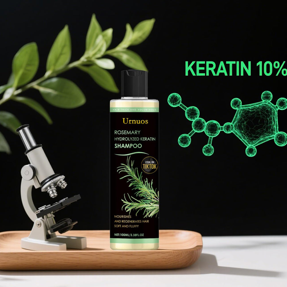 Urnuos Rosemary Biotin Shampoo thinning-hair scene promoting fuller-looking strands