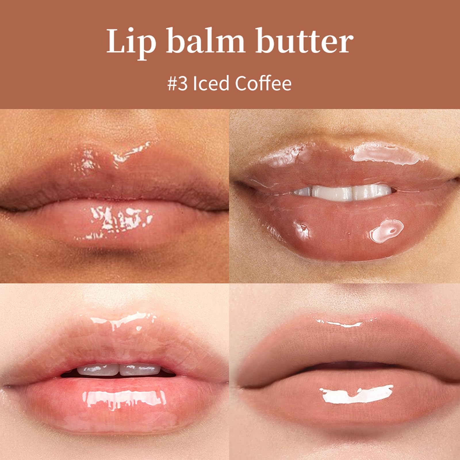 URQT lip butter balm on hand illustrates easy glide and lip-softening effect.