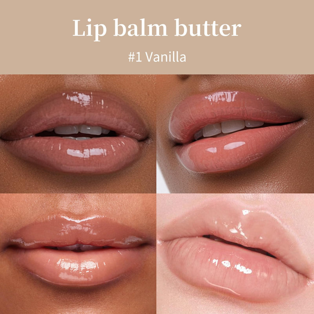 URQT lip butter balm packaging display highlights a clean, parabens-free formula.