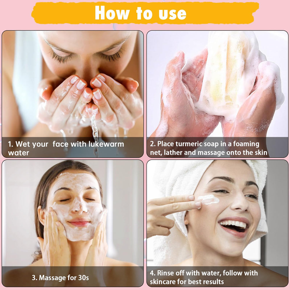 Urrznp package-ready lemon turmeric kojic acid soap bar for daily use
