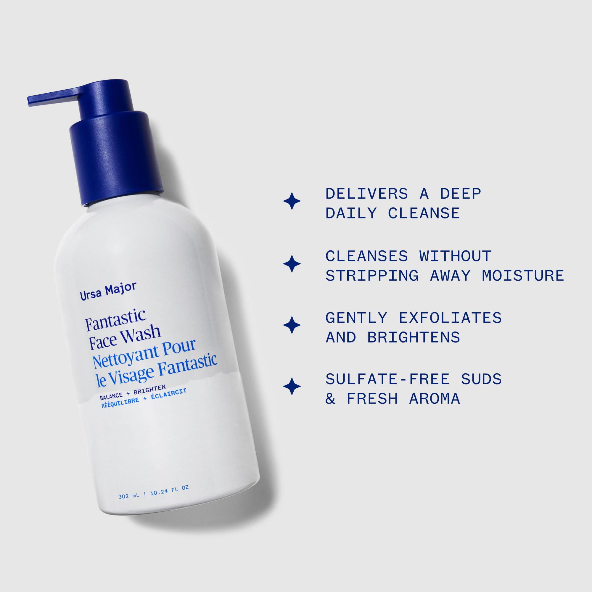 Ursa Major Fantastic Face Wash aroma blends cedar and spearmint for a sensory cleanse.