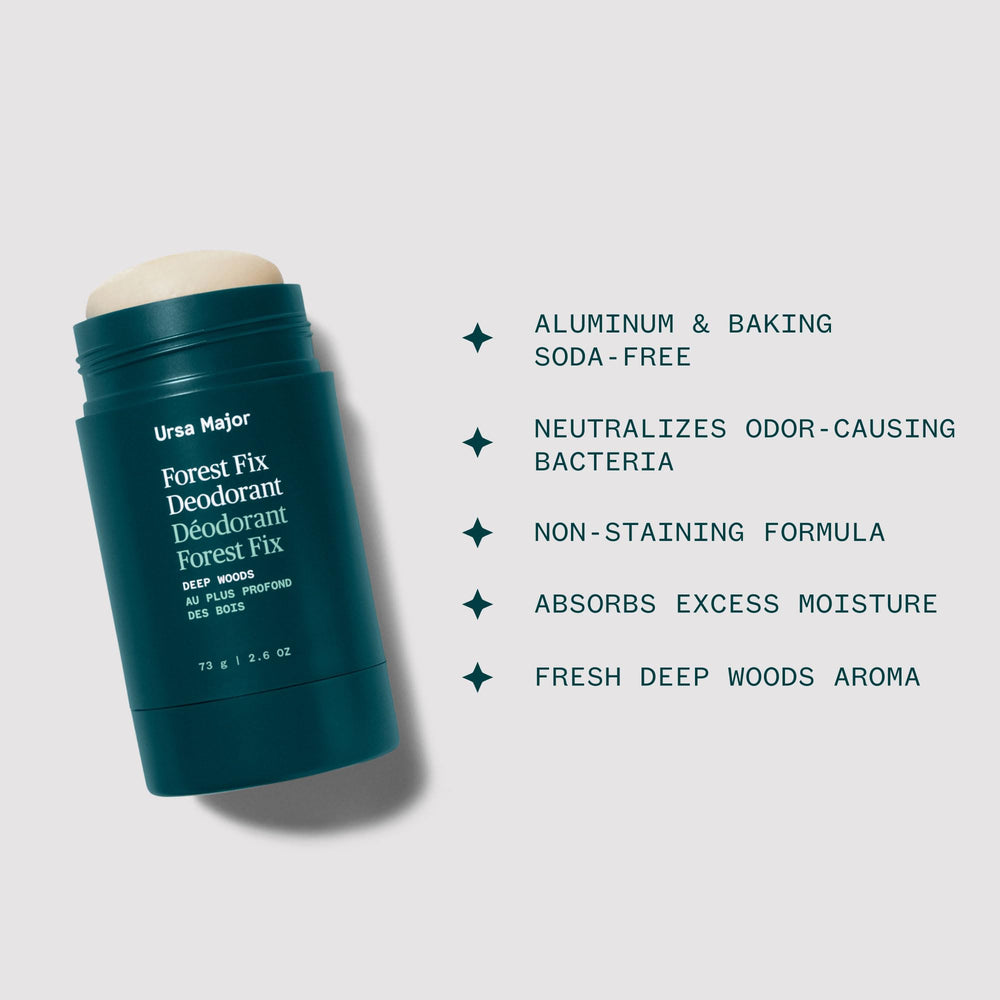 Natural ingredients of Ursa Major Forest Fix include hops, kaolin clay, and aloe.