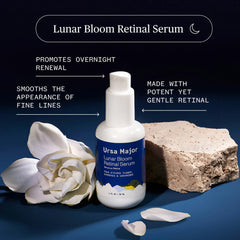 Ursa Major Lunar Bloom Serum dropper for precise nightly application.