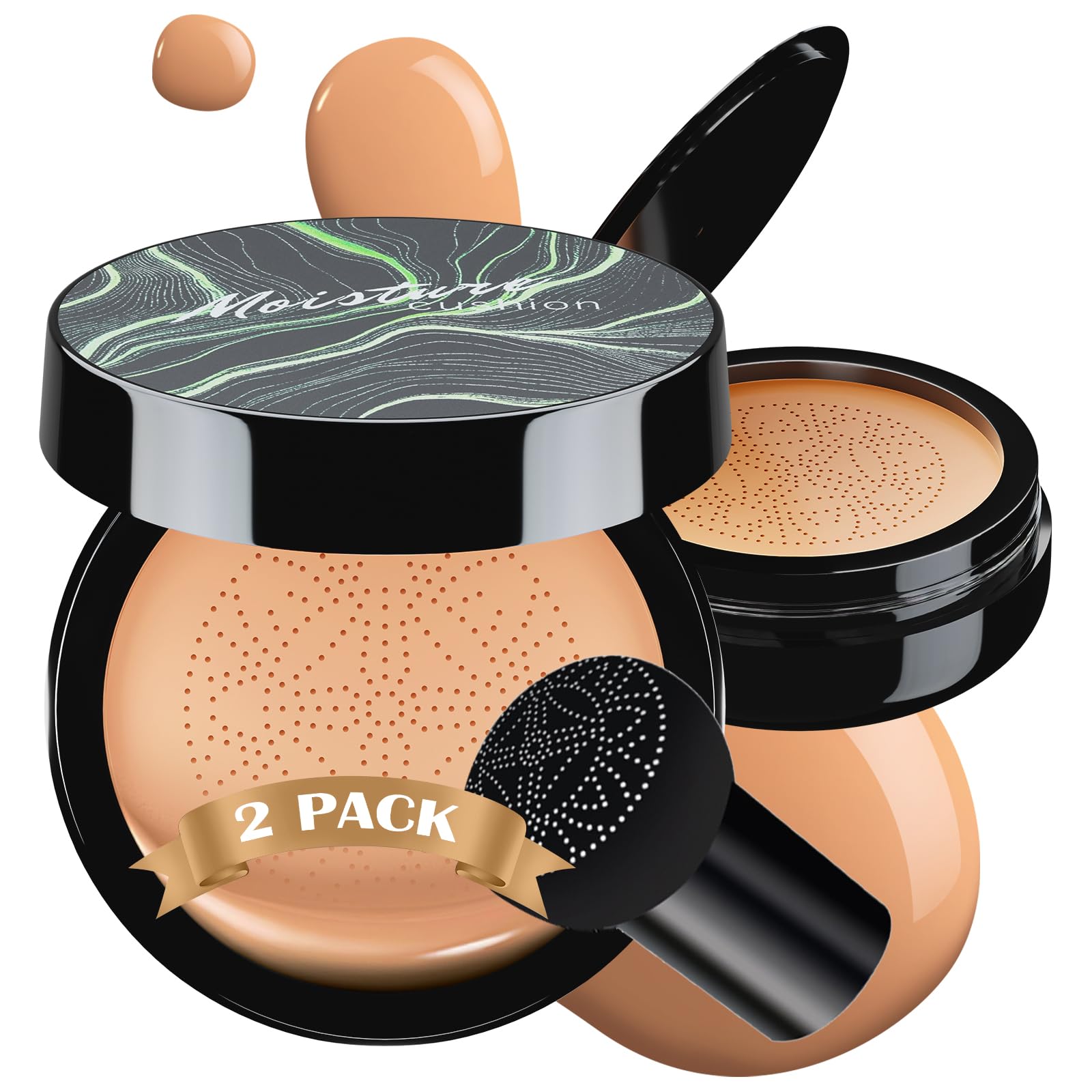 Ursoulney mushroom head sponge dampened for smooth makeup application