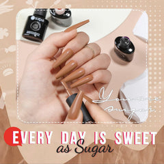 UR SUGAR brown tones swatches showing fall color options for chic nails.
