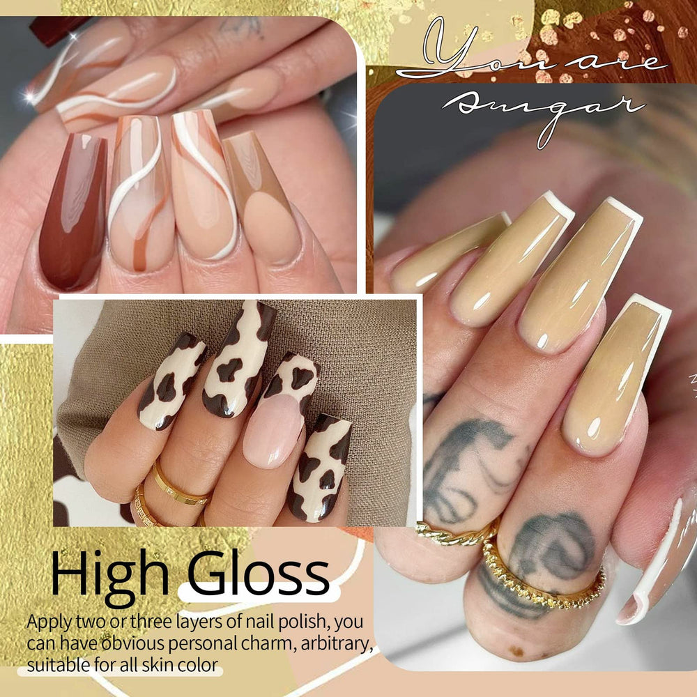 UR SUGAR set displayed with bottles to showcase versatile nail art options.
