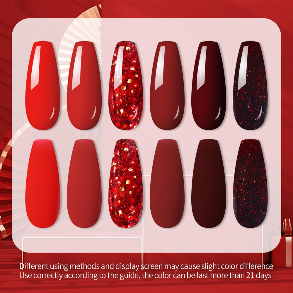 UR SUGAR burgundy red bottle ideal for elegant, mature nail looks.