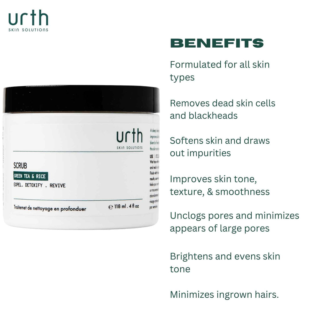 Urth Skin Solutions for Men Exfoliating Scrub bottle with pump for easy daily use
