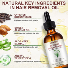 Uruses Cyperus Rotundus Oil dropper close-up with soothing texture