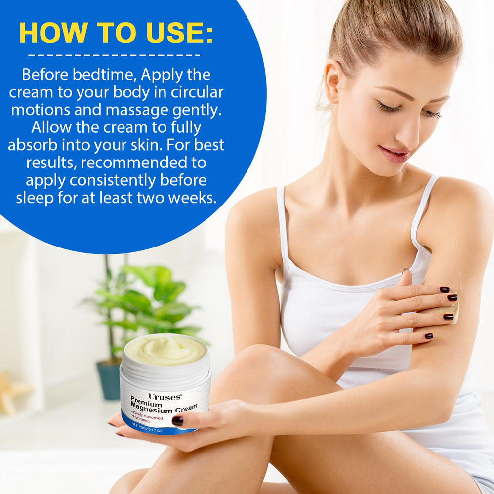 Uruses Magnesium Cream packaging highlights clear product details for informed choice.