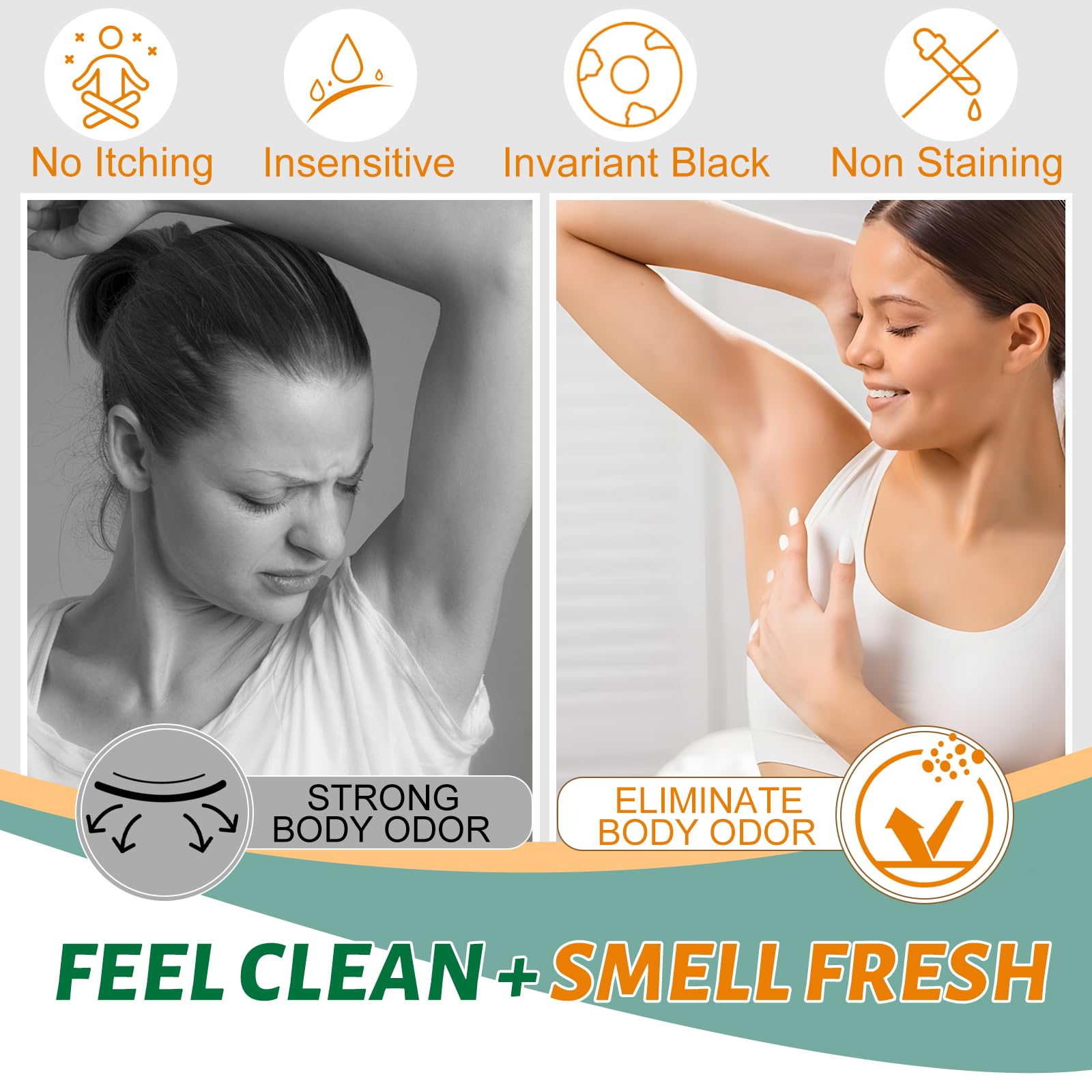 URZTUL Persimmon Body Wash hand application demonstrates everyday odor protection.