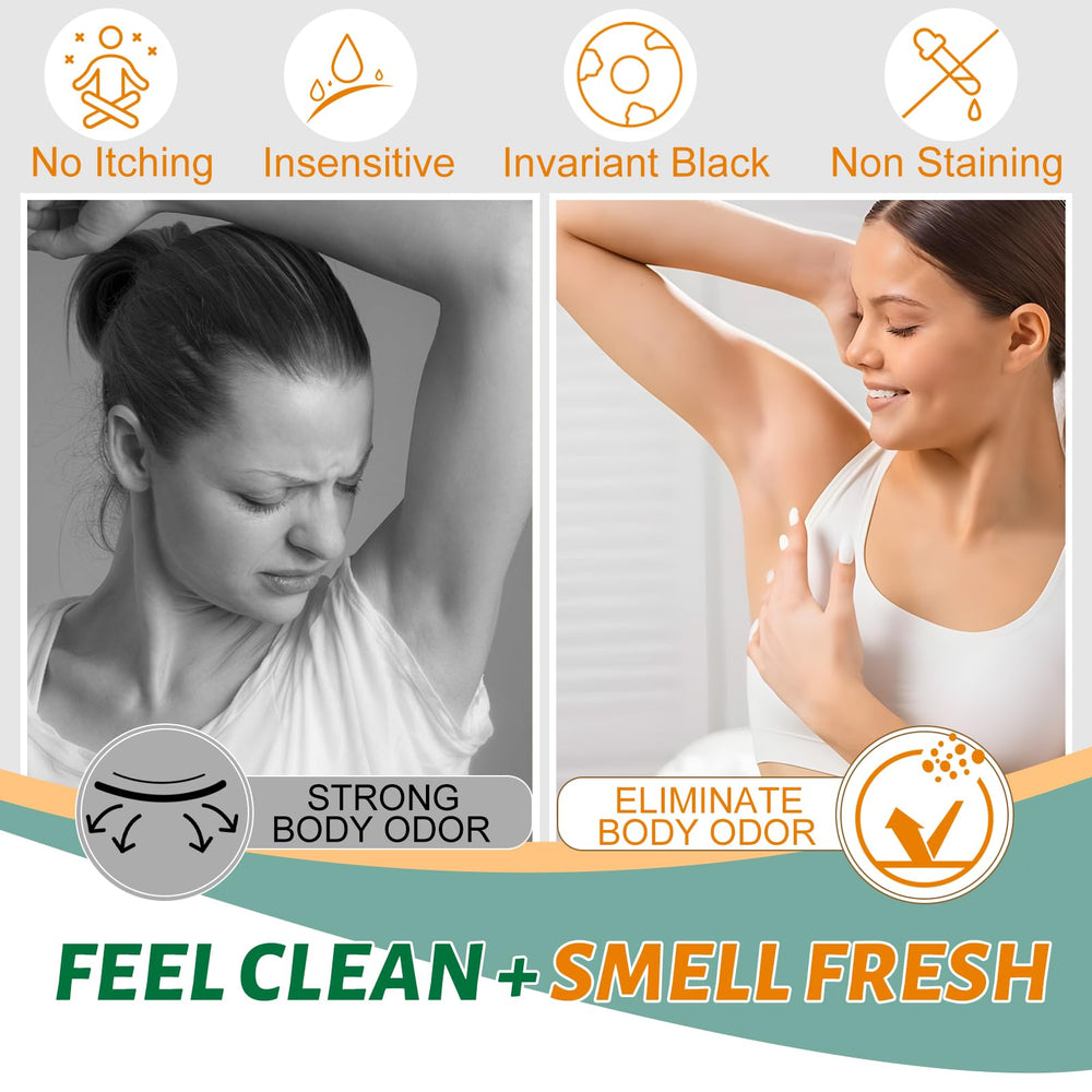 URZTUL Persimmon Body Wash hand application demonstrates everyday odor protection.