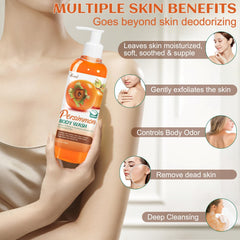 URZTUL Persimmon Body Wash label detail highlights natural ingredients.