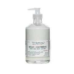 Packaging of US Apothecary Milk & Oatmeal lotion in a gift box