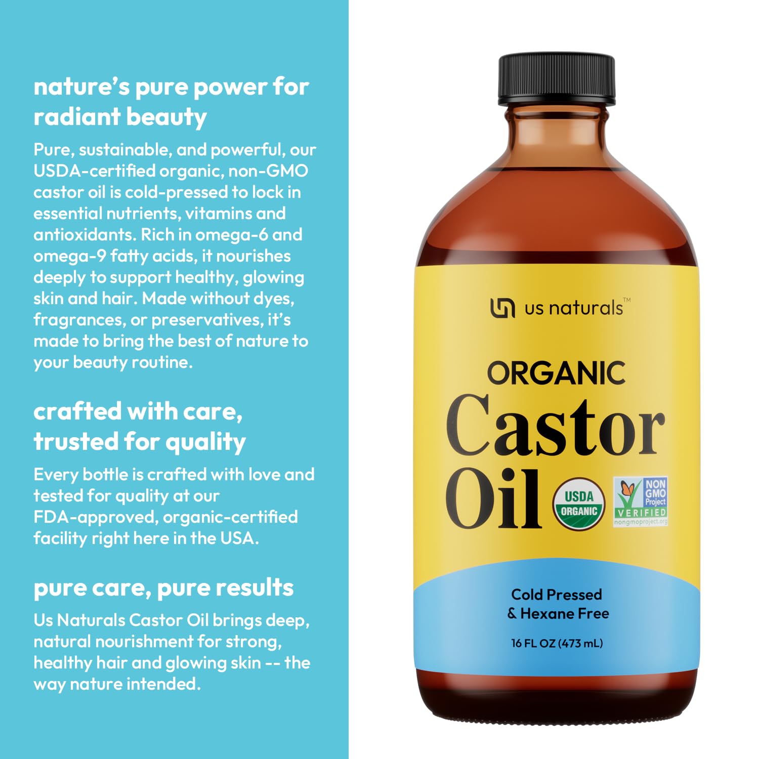 Us Naturals Castor Oil nails and cuticles conditioning for strength.