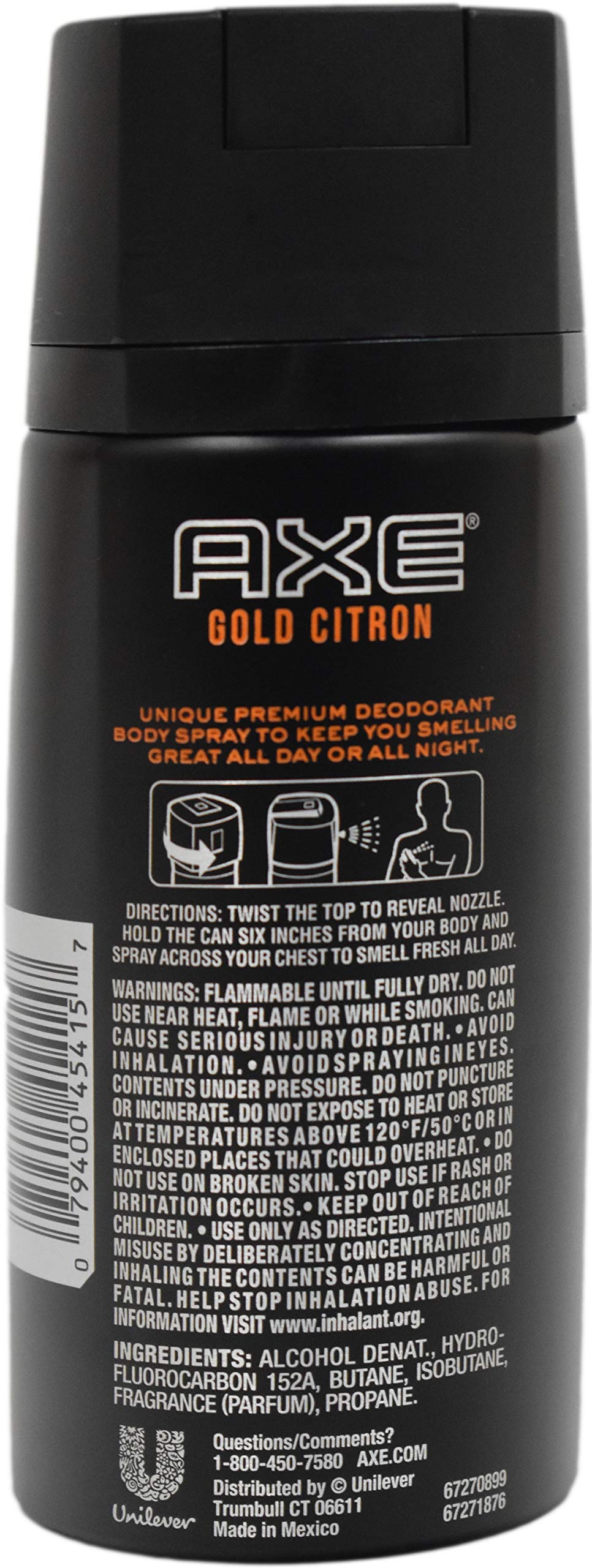 Utilisation quotidienne avec AXE Gold Citron pour une fraicheur tout au long de la journee.