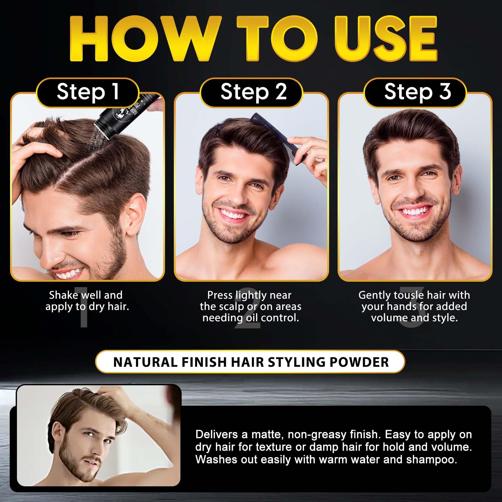 USBSREGARDS Volumizing Powder for Fine Hair Use Shot highlights lightweight lift.