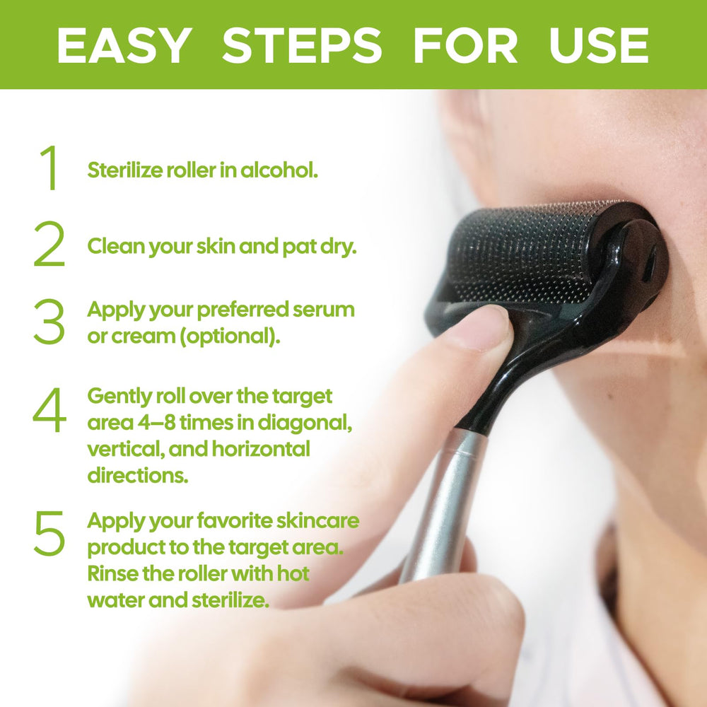 Useenn Ultra Wide Derma Roller side view highlights sturdy build and finish.