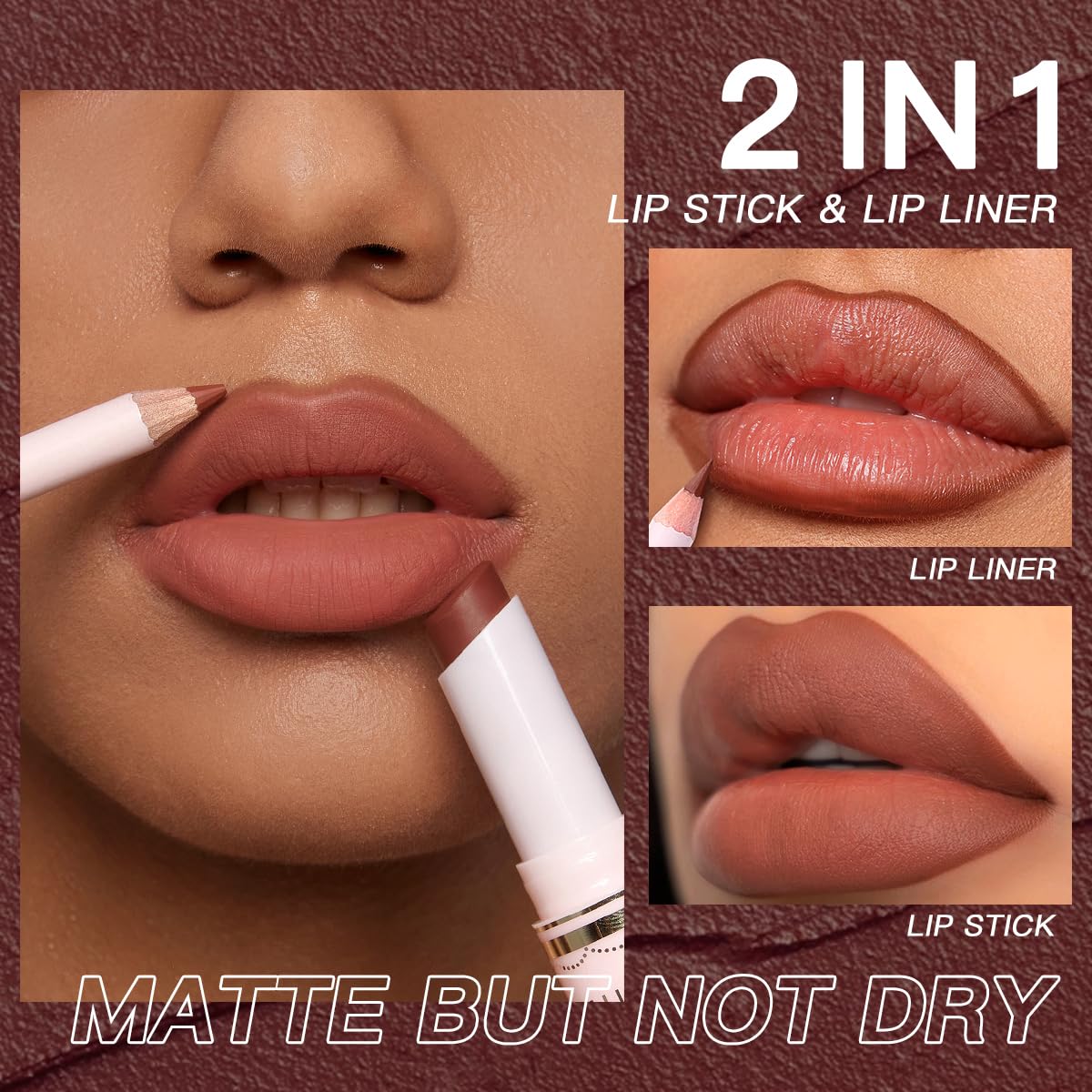 USHAS matte lipstick with velvet finish for all-day wear