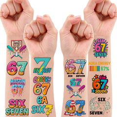 USHJNV 67 donut design tattoo on items adds playful flavor and decorative use cases
