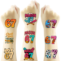 USHJNV 67 ice cream design tattoo applied to devices for whimsy and style