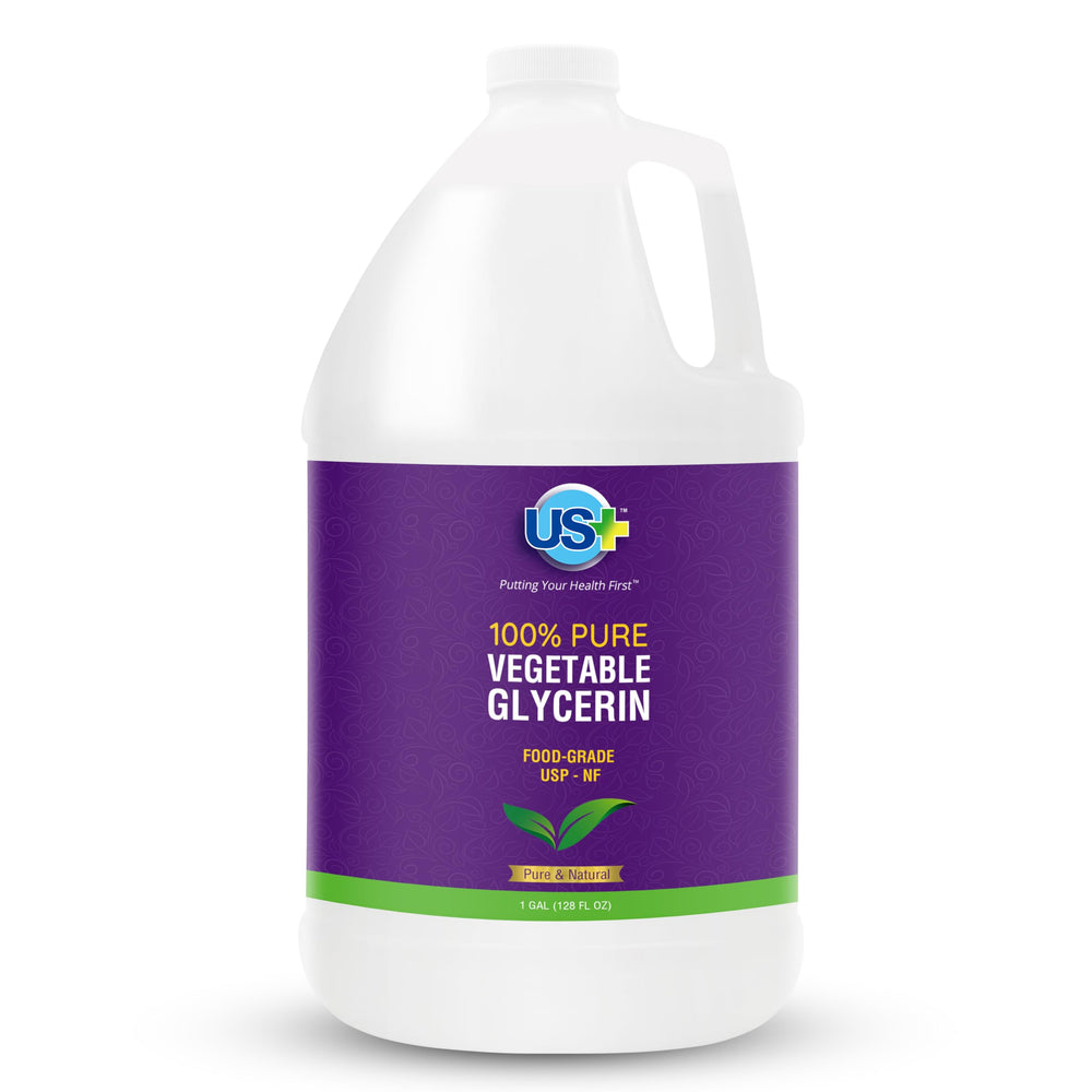 US+ glycerin bottle, pure and versatile hydration for skin and hair.