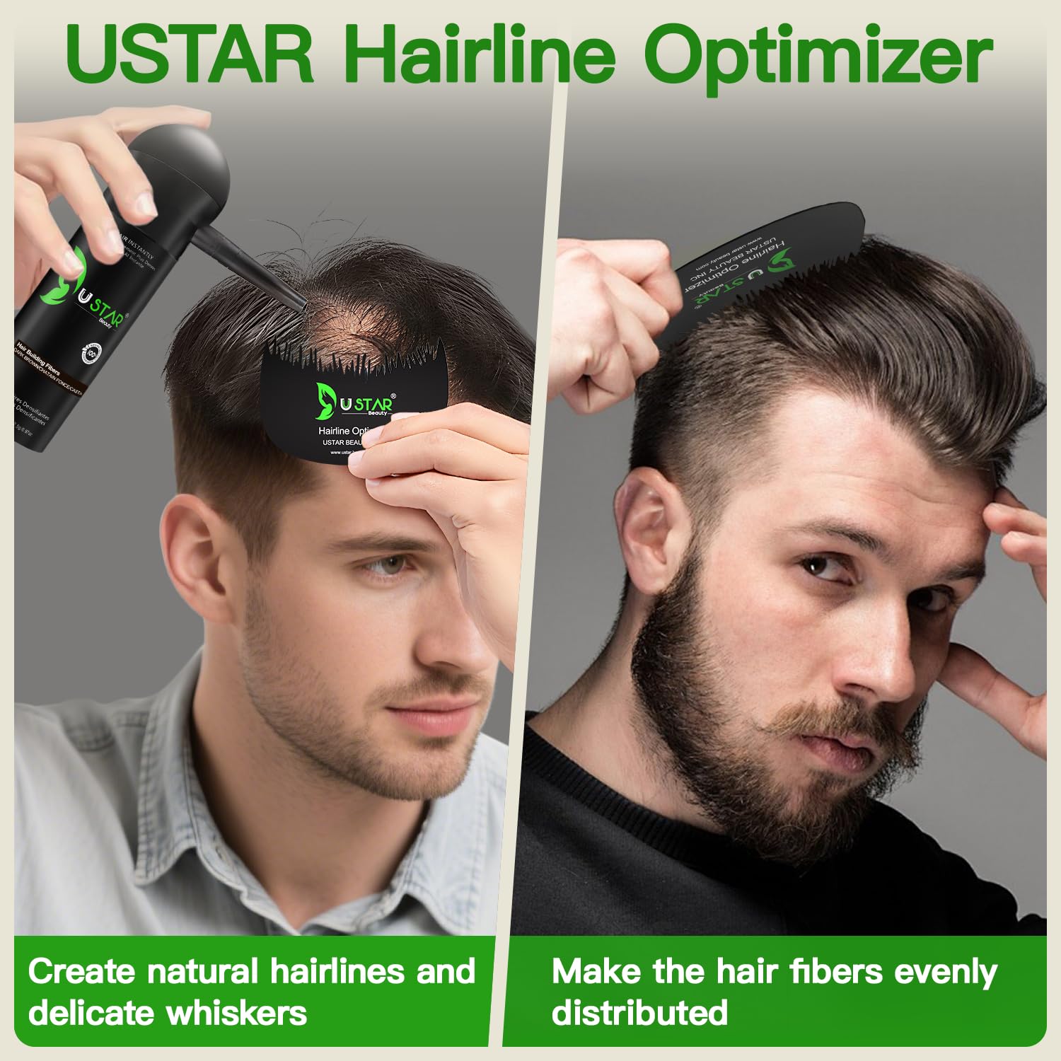 USTAR Keratin fibers close‑up show natural texture blend