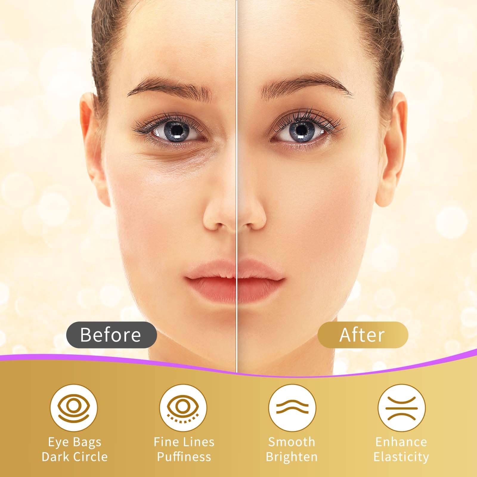 USTELIR Hyaluronic Acid eye mask hydrates and softens fine lines.