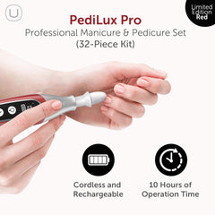 UTILYZE PediLux Pro LED display shows speed and battery status for precise control.