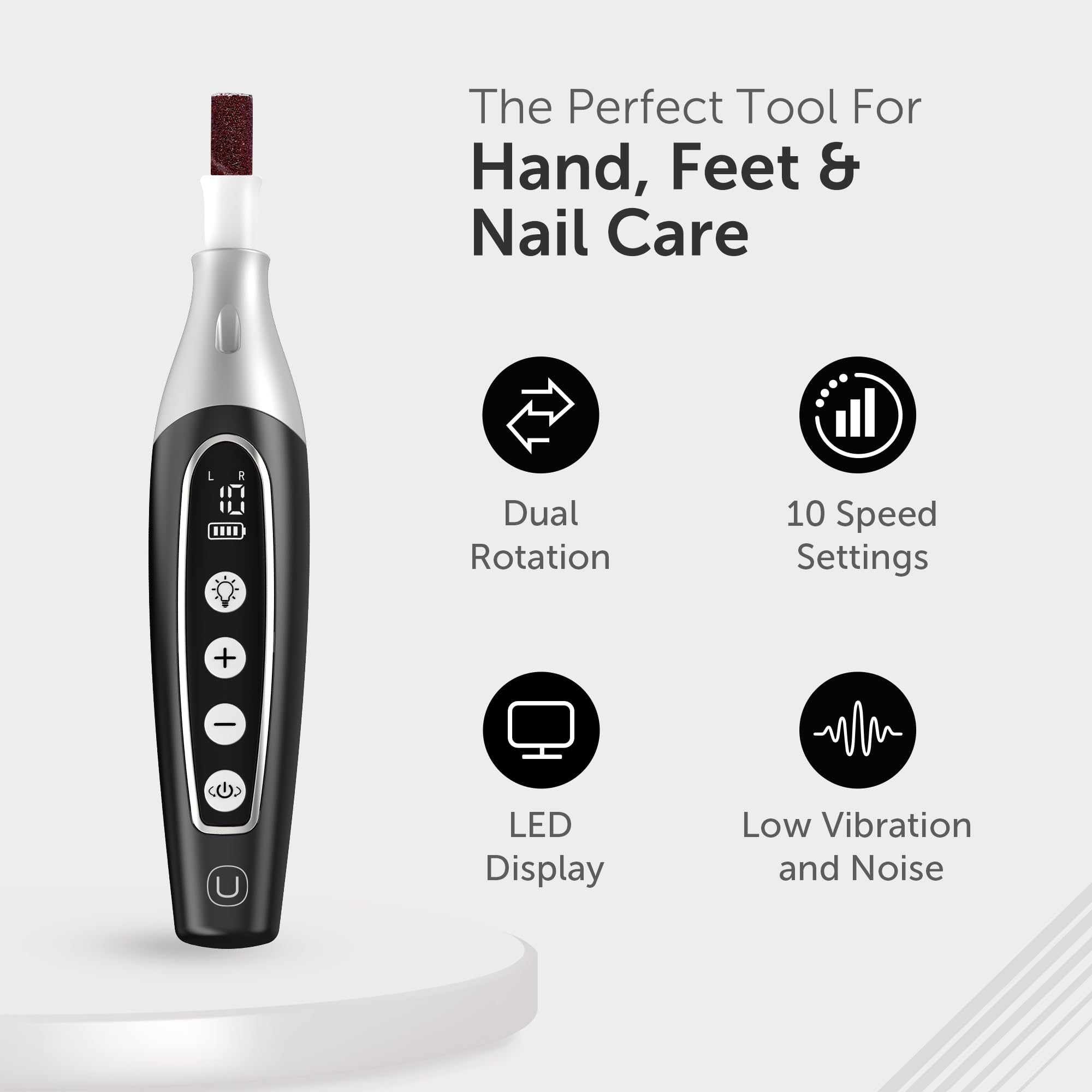 UTILYZE PediLux Pro magnetic storage box keeps tools organized after use.