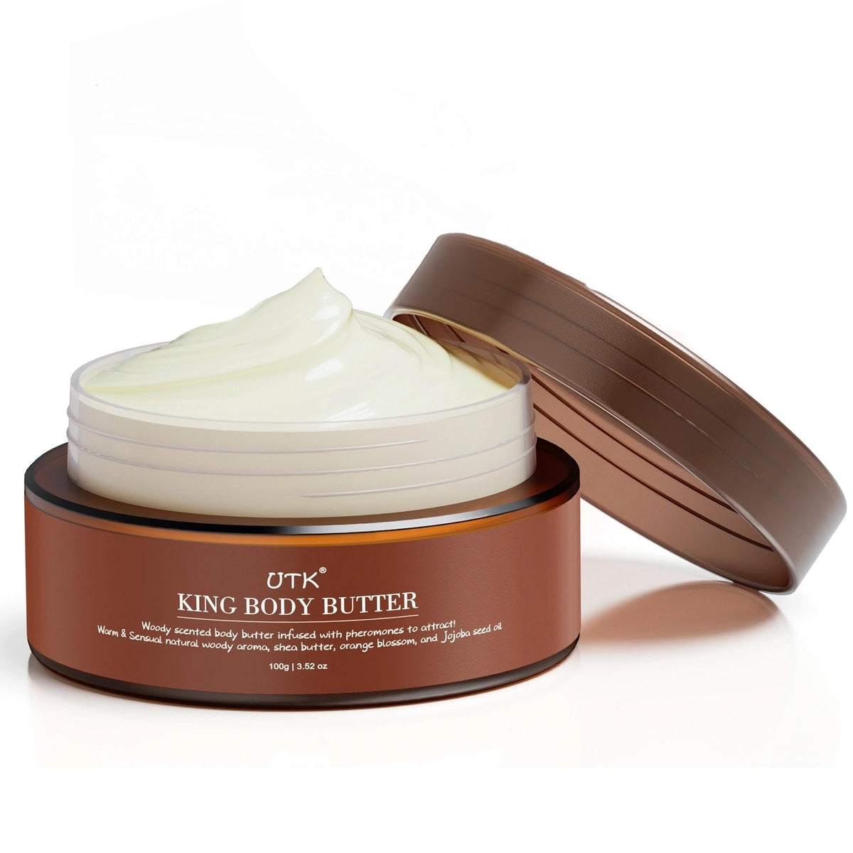 UTK King Body Butter for Men with woody-orange fragrance boosts daily grooming and confidence.