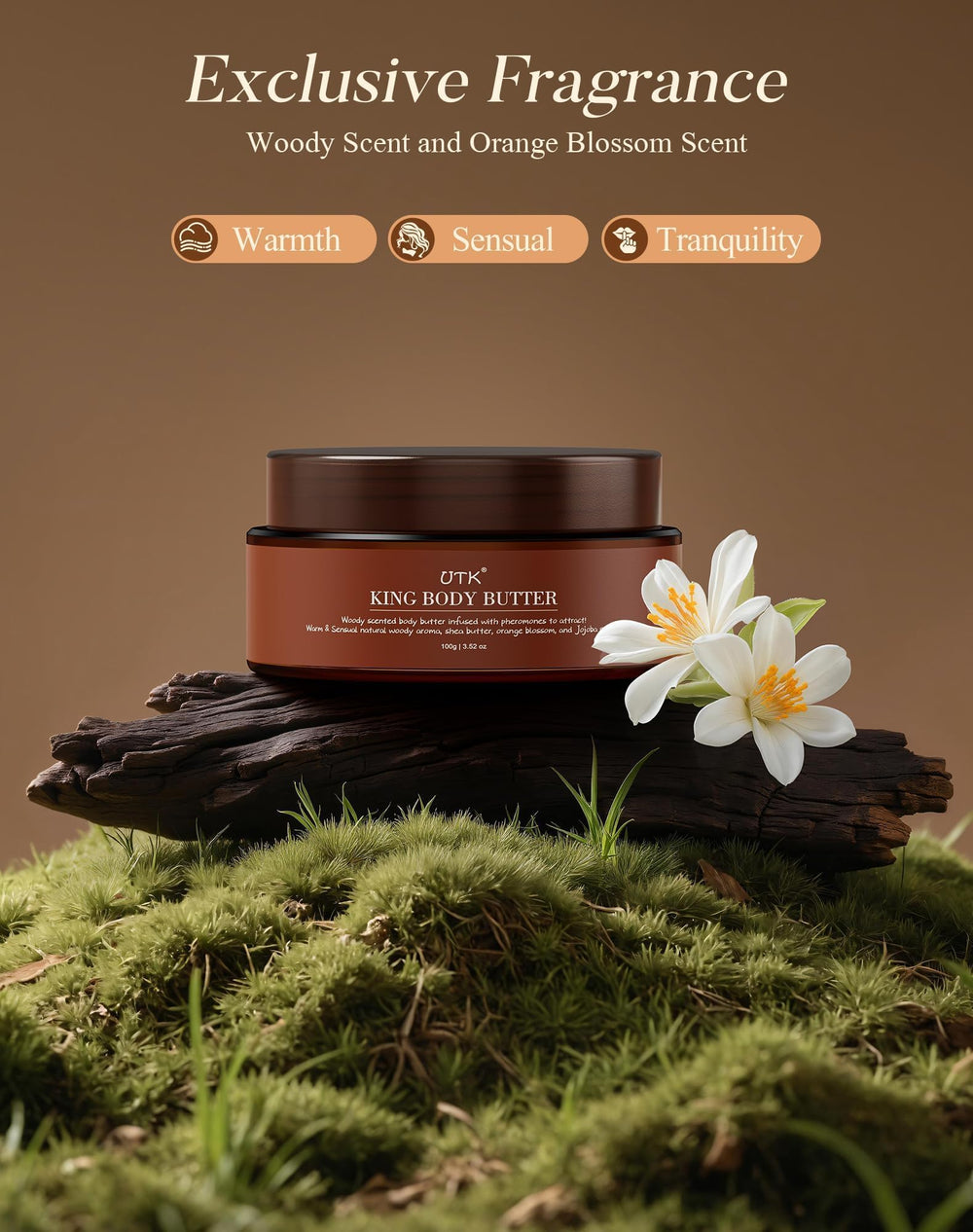 UTK King Body Butter’s rich creamy texture delivers deep hydration and comfort.