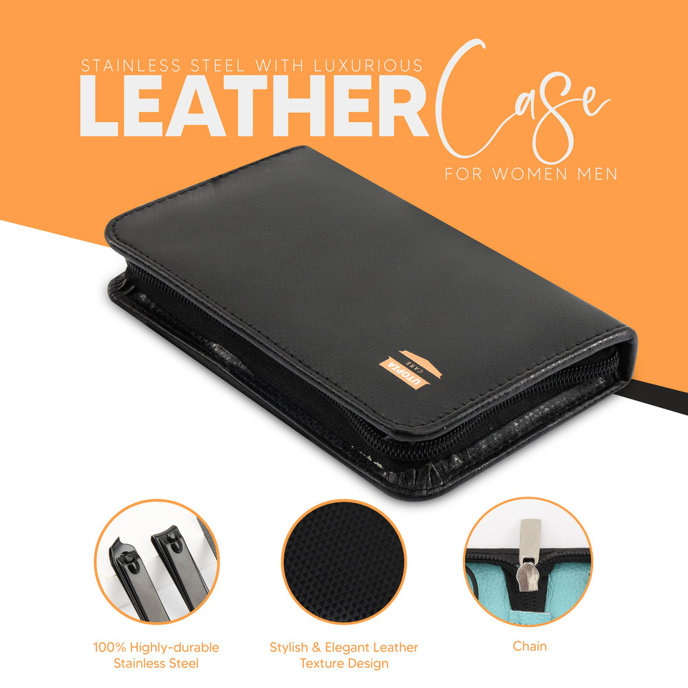 Utopia Care pedicure tools display durability and stainless steel performance.