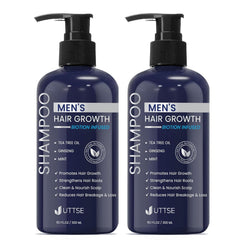 Uttse Biotin Hair Growth Shampoo bottle pour for daily scalp care