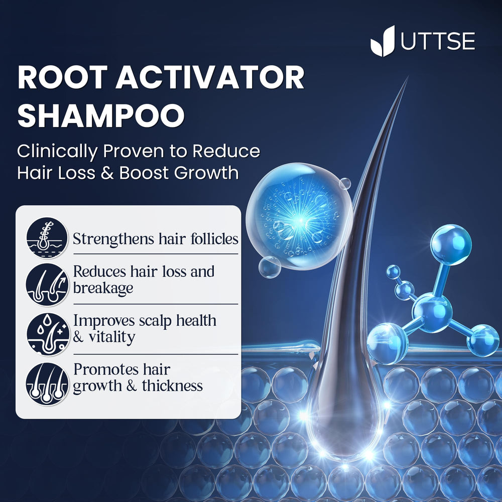 Ingredients scene showing natural botanicals used in Uttse shampoo.