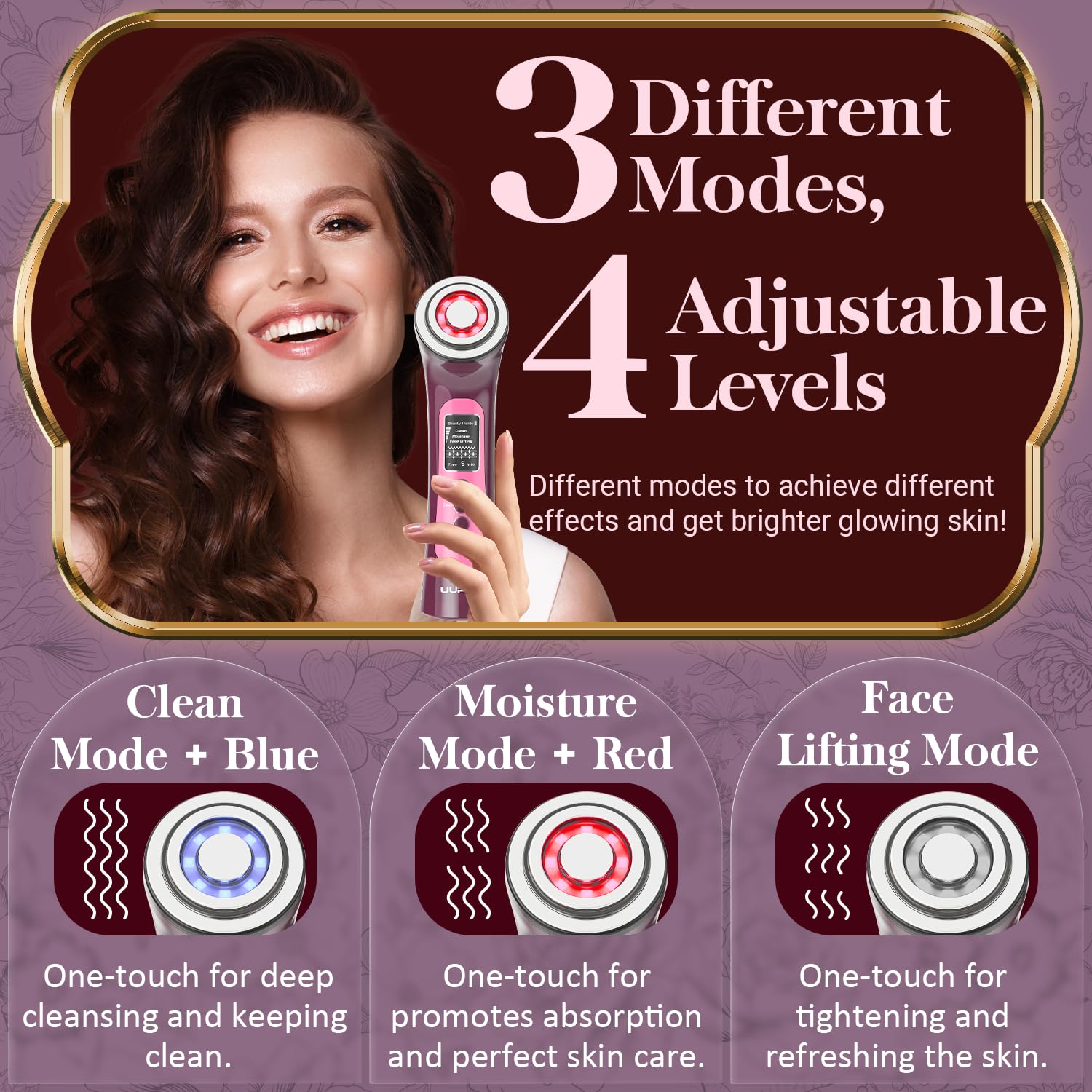 UUPAS blue-light mode on the face to refresh complexion